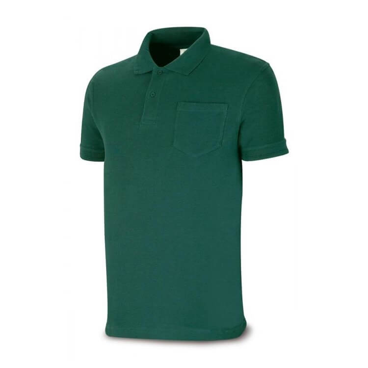 Polo manga corta 100% algodón verde 1288-POLV - Referencia 1288PAMCV